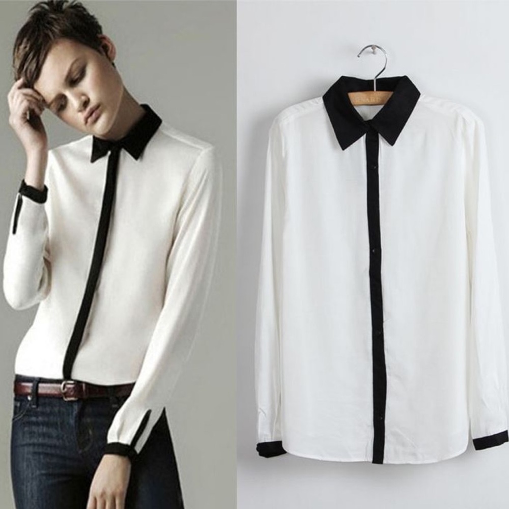 Lord and Taylor button down tuxedo shirt